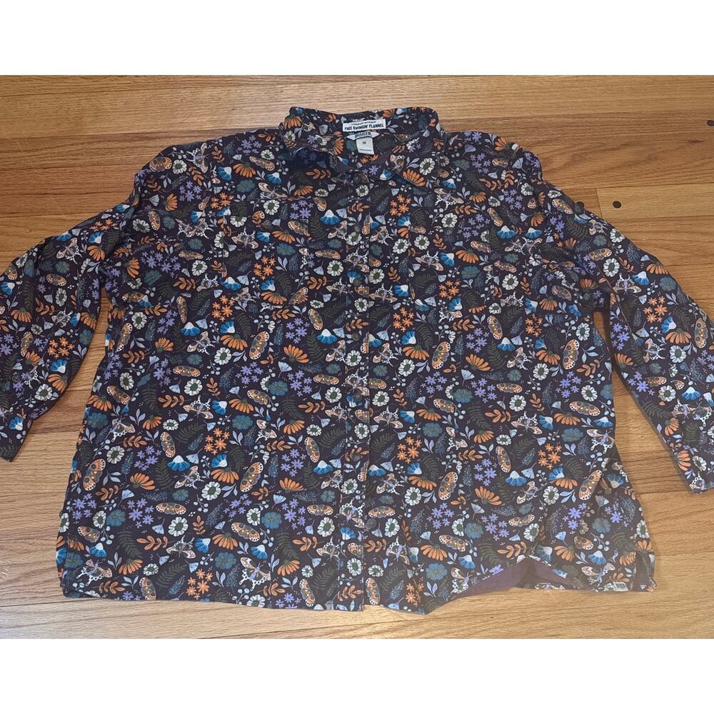 Duluth Trading Co Legendary Movement Free Swinging Flannel Women Sz 3X